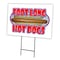 Signmission Footlong Hotdogs Yard Sign & Stake outdoor plastic coroplast window, C-1824 Footlong Hotdogs C-1824 Footlong Hotdogs - alternate 1
